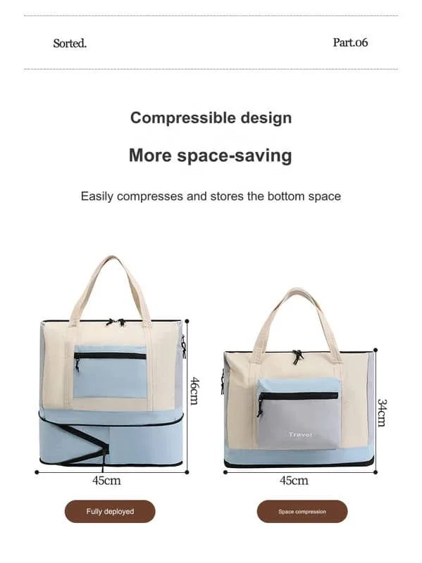 Colour-Block Tote with an Expanding Base FA-109 by Feima Bag