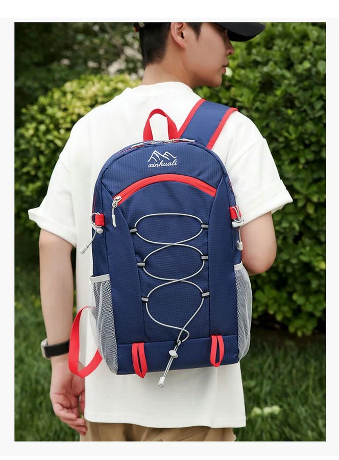 Packable Nylon Backpack with Oval Cord Lacing FA-111 by Feima Bag