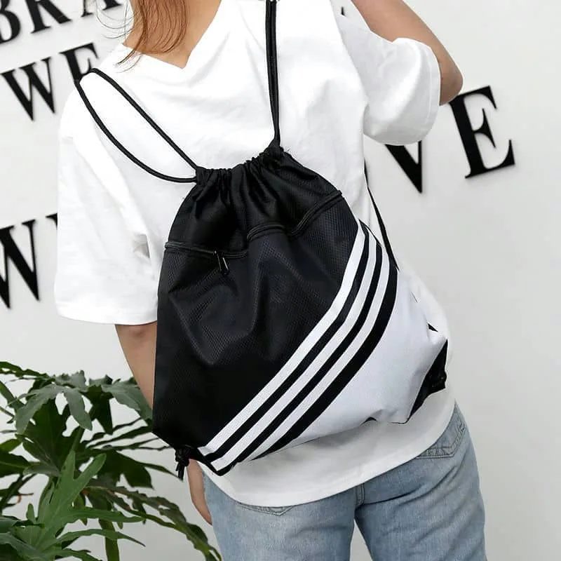 Striped Ripstop Drawstring Backpack FR-001 by Feima Bag