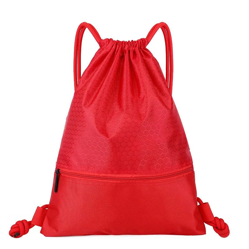 Drawstring Bag with Lower Front Zip Pocket FR-005 by Feima Bag