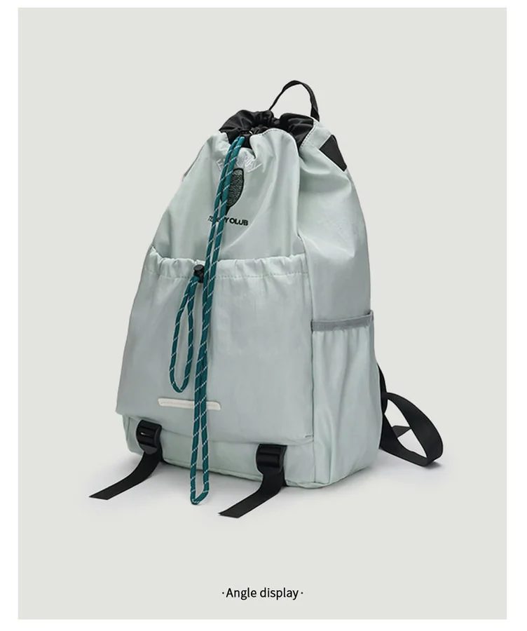 Drawcord Backpack with a Wide Gathered Front Pocket FS-021A by Feima Bag
