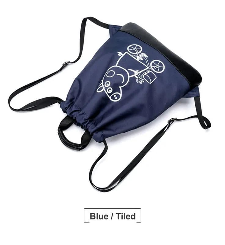Character Print Drawstring Backpack with Black Base FS-023A by Feima Bag