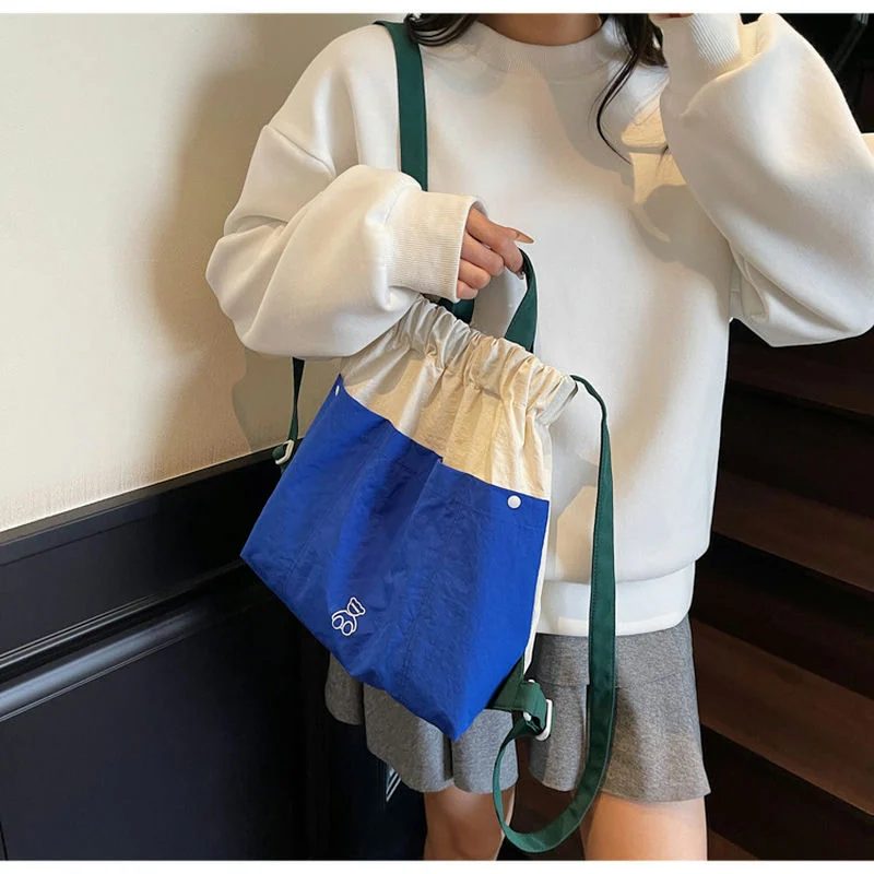 Gathered-Top Backpack with Front Patch Pockets FS-025A by Feima Bag
