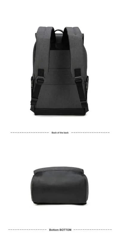 Flap-Top Laptop Backpack with Front Zip Pocket FD-047 by Feima Bag