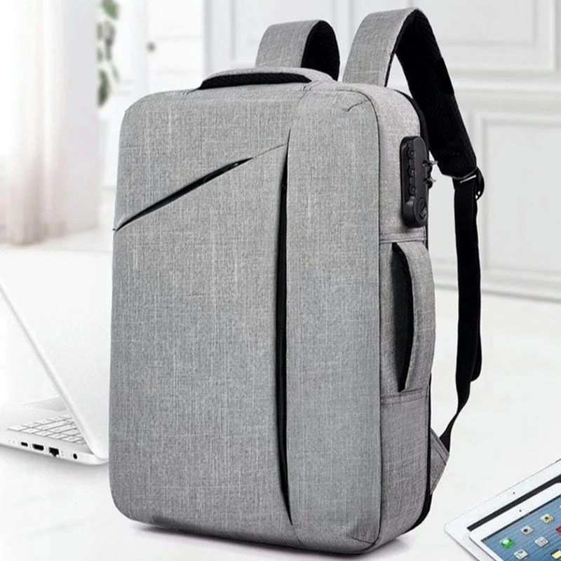 Work backpack with angular front openings and a side handle FD-049 by Feima Bag