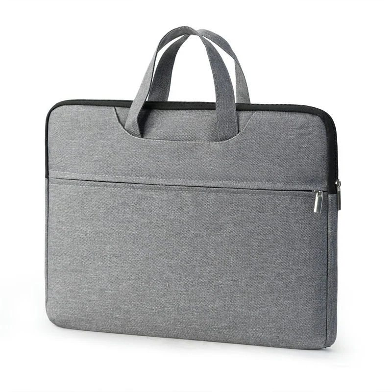 Slim laptop bag with handles and a front zip pocket FD-065 by Feima Bag