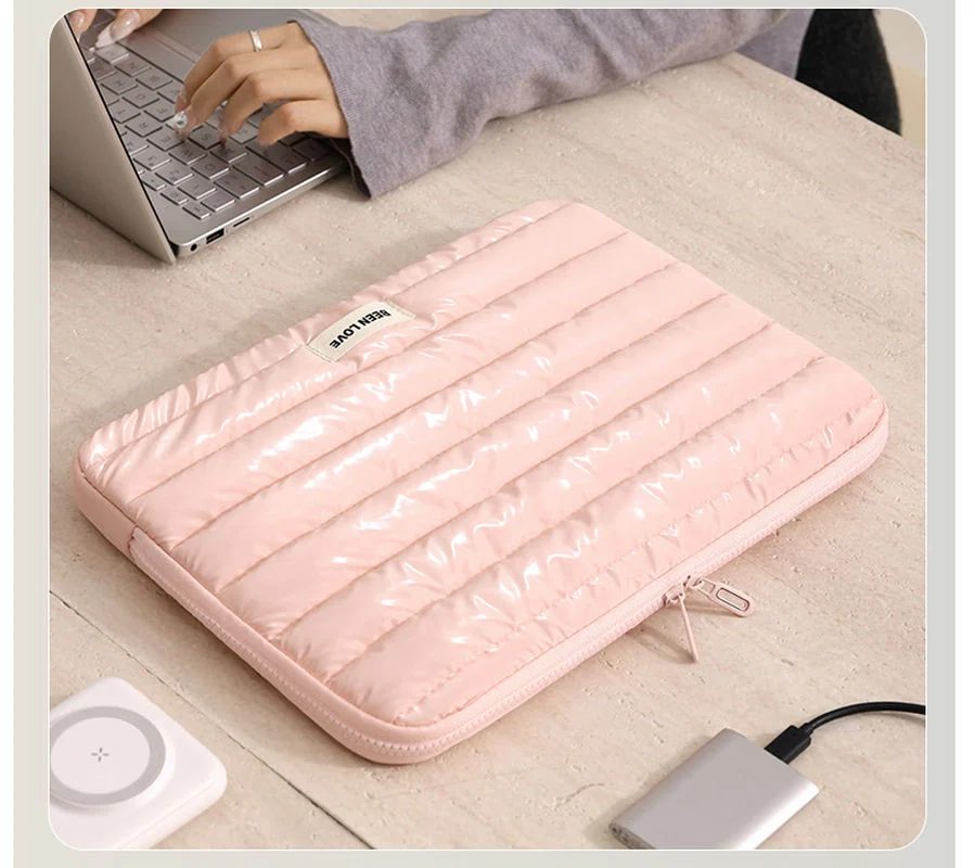 Laptop sleeve with horizontal stitching FD-067 by Feima Bag