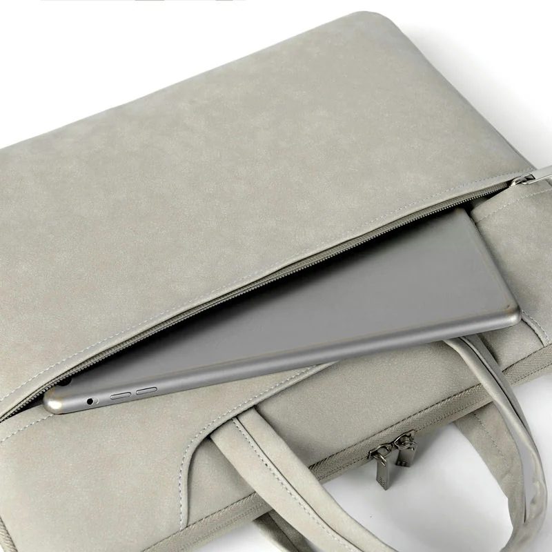 Slim PU Laptop Bag with Handles and Shoulder Strap FD-068 by Feima Bag