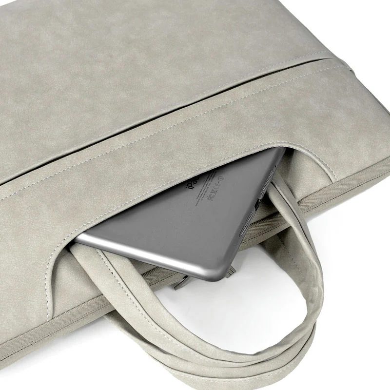 Slim PU Laptop Bag with Handles and Shoulder Strap FD-068 by Feima Bag