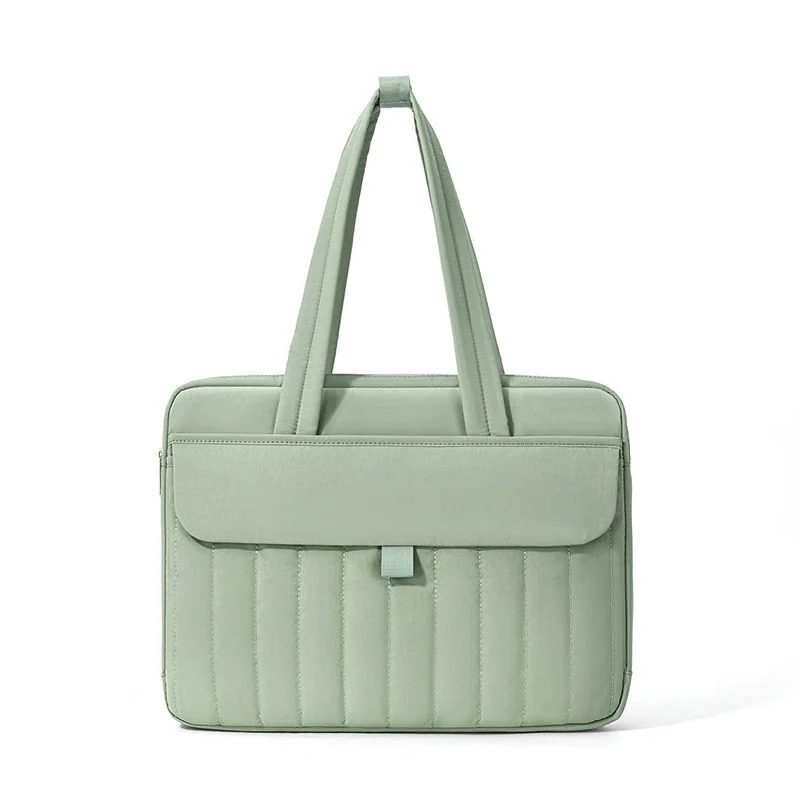 Channel-Quilted Laptop Tote with Wide Flap FD-076B by Feima Bag