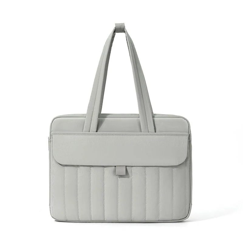 Channel-Quilted Laptop Tote with Wide Flap FD-076B by Feima Bag