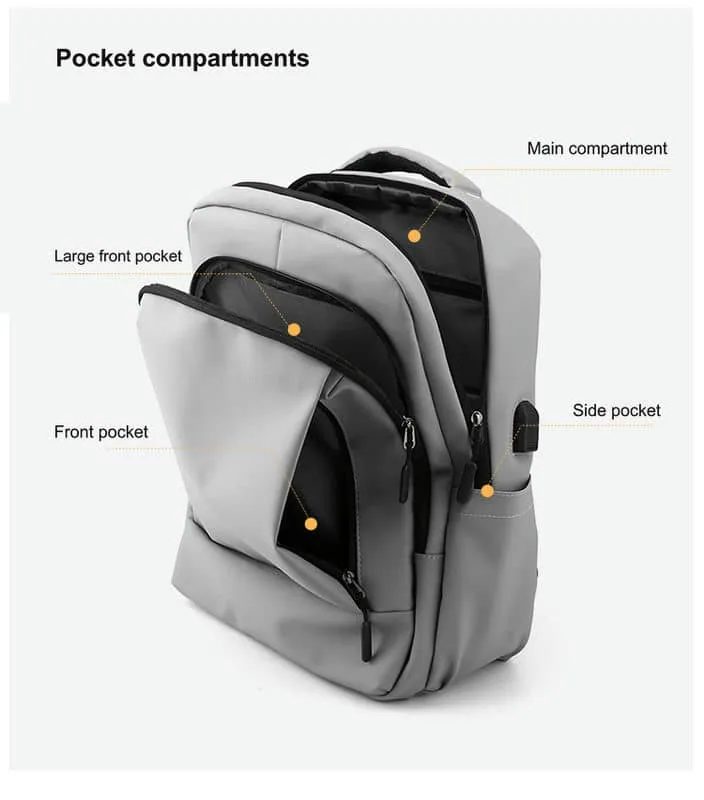 Laptop Backpack with a Curved Front Compartment FD-096 by Feima Bag