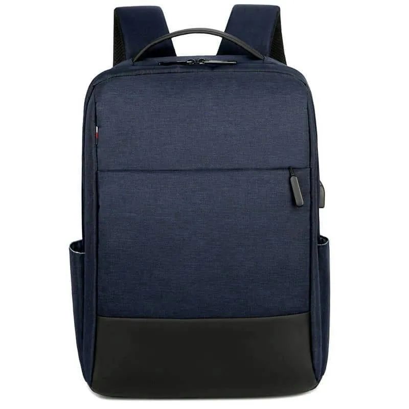 Navy Backpack with Black Base Panel FD-101 by Feima Bag