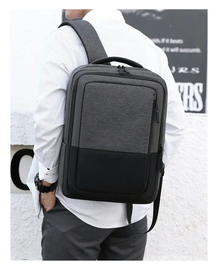 Two-tone rectangular work backpack FF-184 by Feima Bag