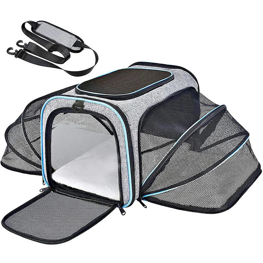 Pet Carrier with Fold-Out Mesh Sides FP-009 by Feima Bag