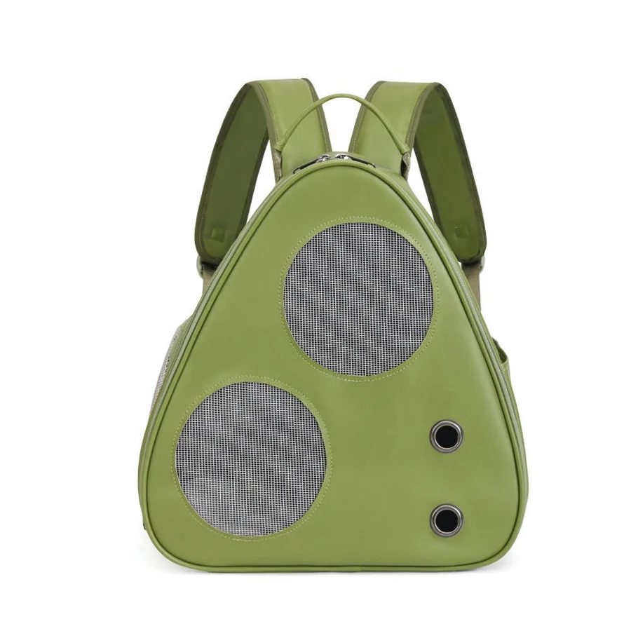 PU Pet Backpack with Two Circular Mesh Panels FP-020 by Feima Bag