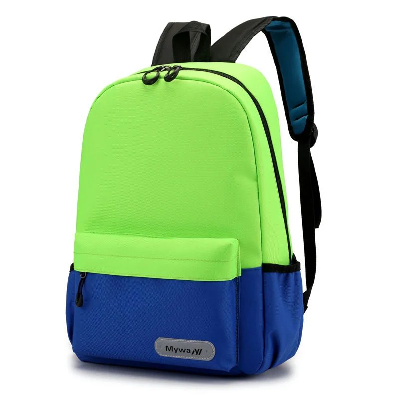 Colour-block school backpack with a covered pocket zip FG-048 by Feima Bag