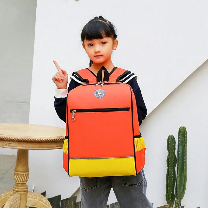 School backpack with straight front zip and contrast base FG-049 by Feima Bag