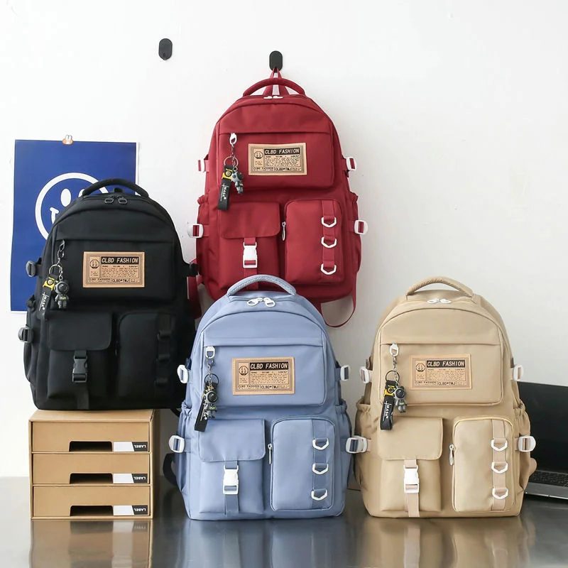 School Backpack with Three Front Pockets FG-059 by Feima Bag