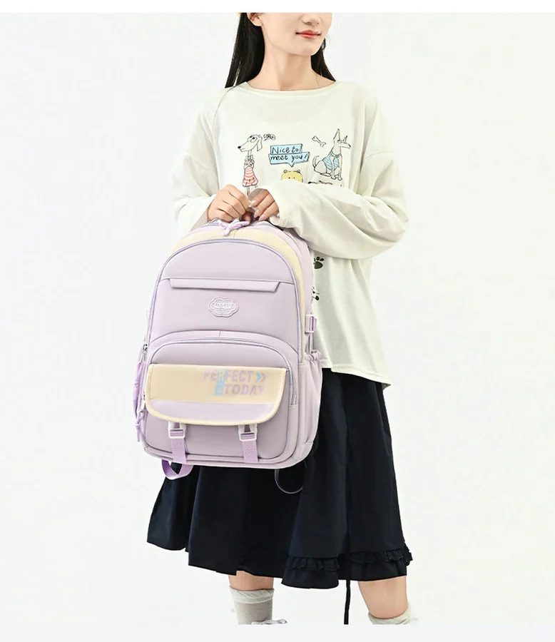 School Backpack with Clipped Lower Flap FG-062A by Feima Bag