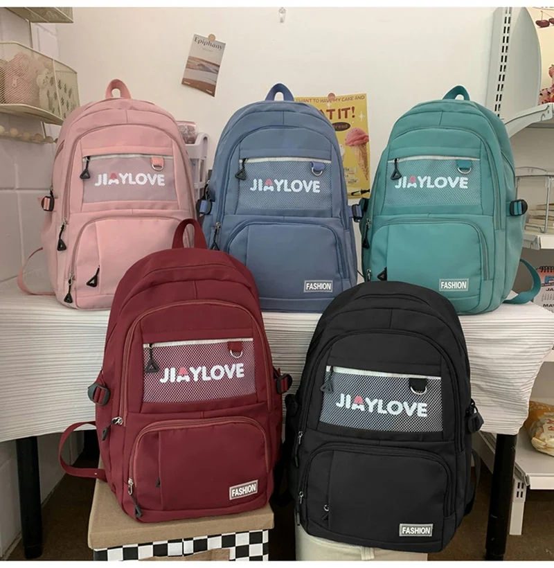 School Backpack with Mesh Front Zip Pocket FG-071 by Feima Bag