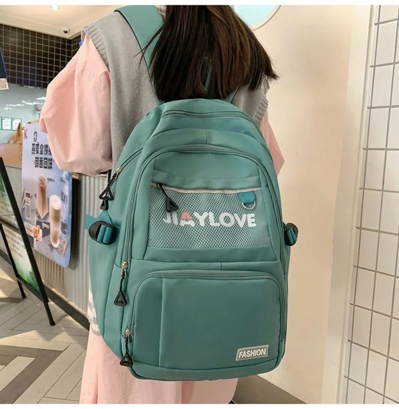 School Backpack with Mesh Front Zip Pocket FG-071 by Feima Bag