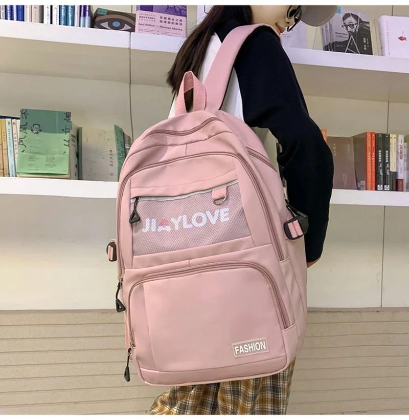 School Backpack with Mesh Front Zip Pocket FG-071 by Feima Bag