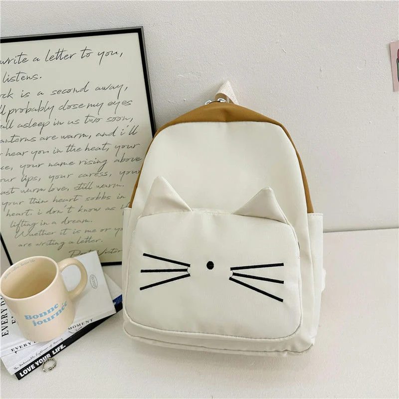 Cat-Face School Backpack with Raised Ears FG-078 by Feima Bag