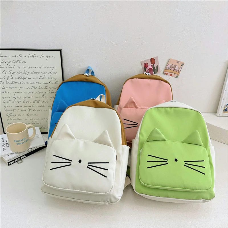 Cat-Face School Backpack with Raised Ears FG-078 by Feima Bag
