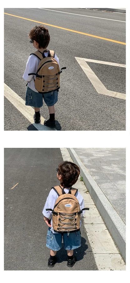 School backpack with crossed front cord FG-084 by Feima Bag