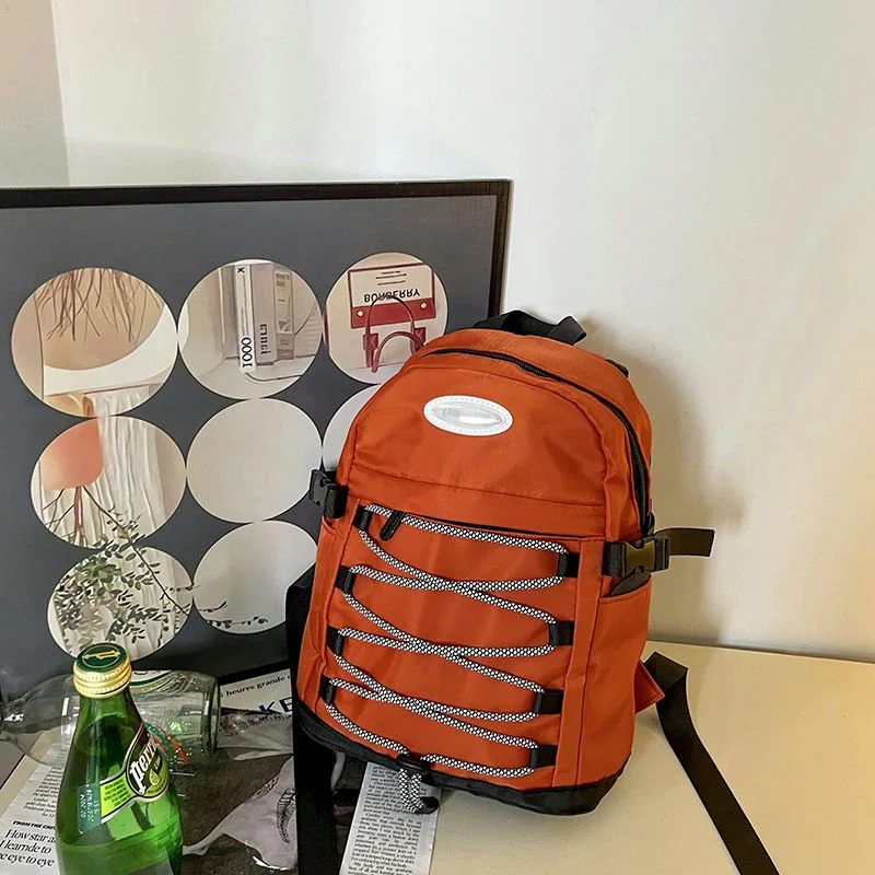 School backpack with crossed front cord FG-084 by Feima Bag