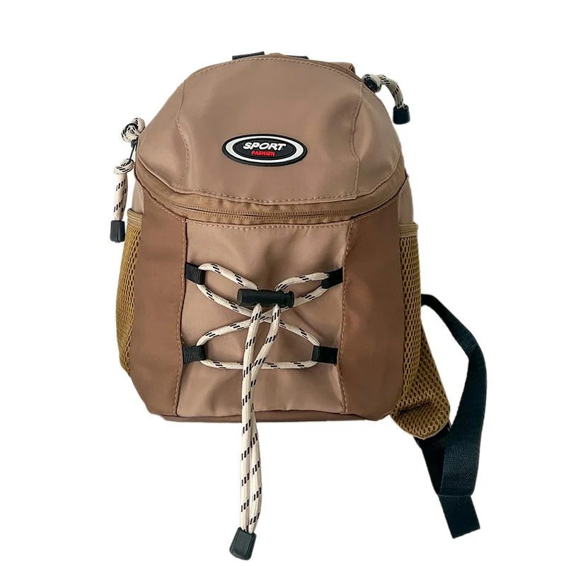 Small School Backpack with Front Cord and Mesh Pockets FG-089 by Feima Bag