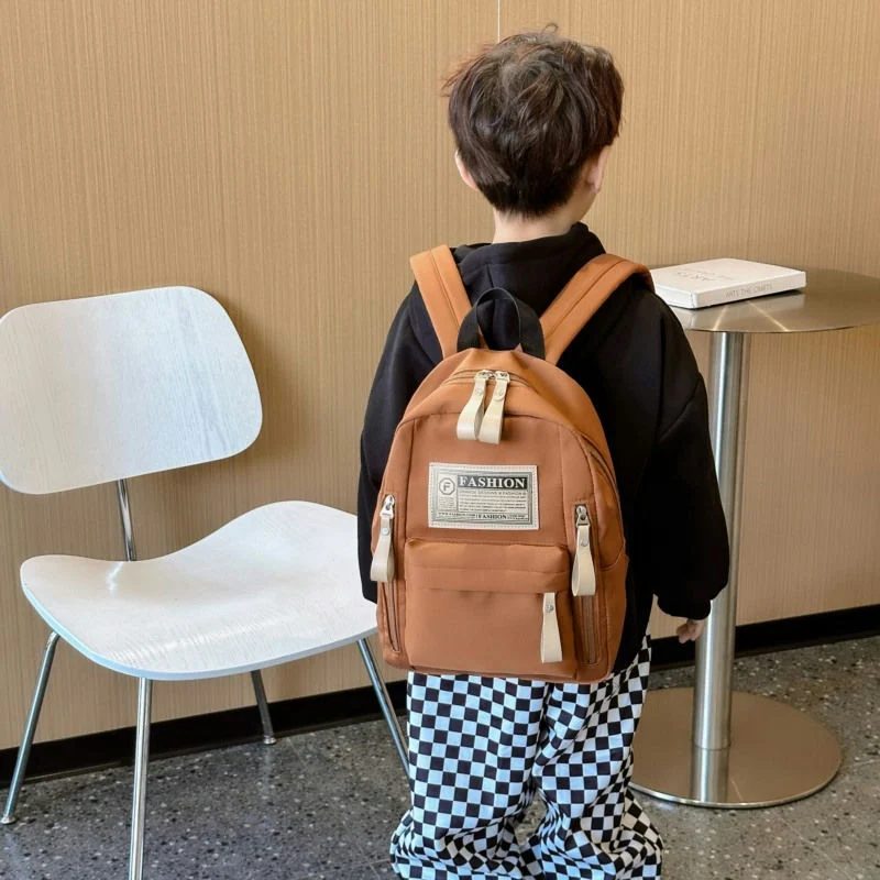 School Backpack with Contrasting Zip Pulls FG-090 by Feima Bag