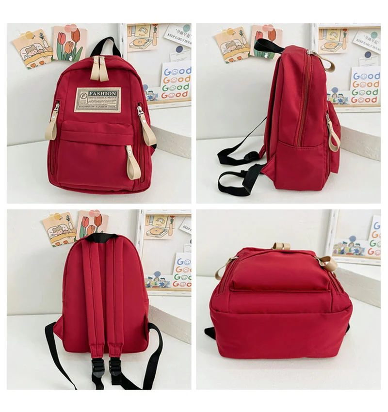 School Backpack with Contrasting Zip Pulls FG-090 by Feima Bag