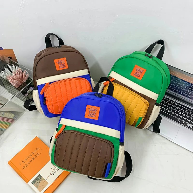 Colour Block School Backpack FG-094 by Feima Bag