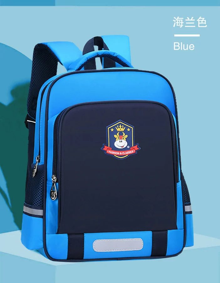 Two-Size School Backpack with Contrast Front Panel FG-096 by Feima Bag
