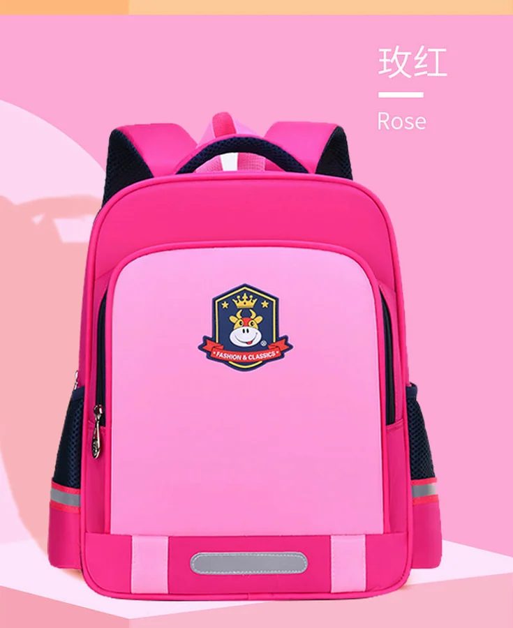 Two-Size School Backpack with Contrast Front Panel FG-096 by Feima Bag