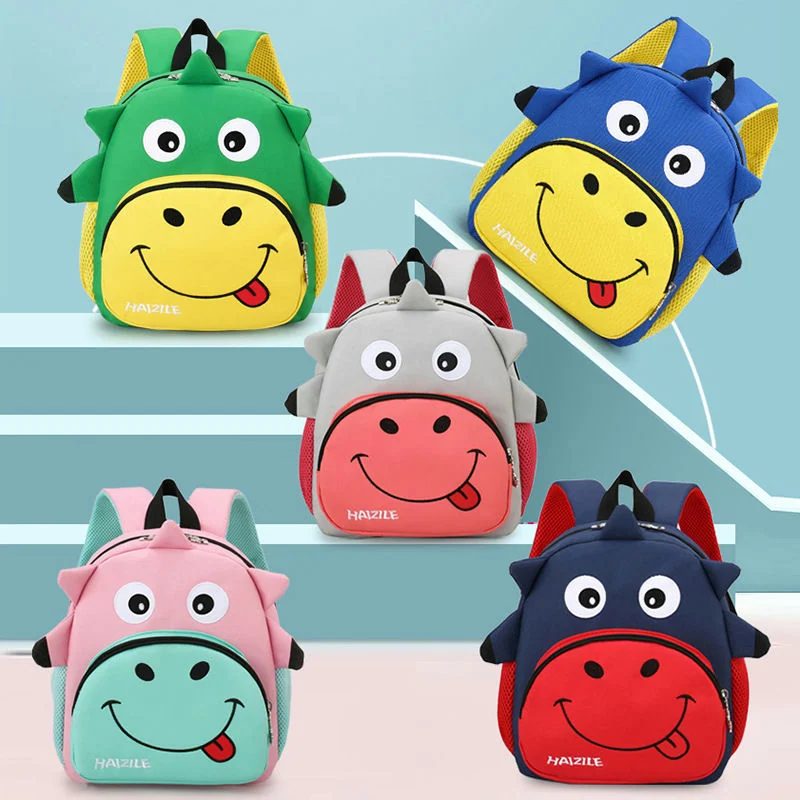 Character School Backpack with Smiling Front Pocket FG-099 by Feima Bag