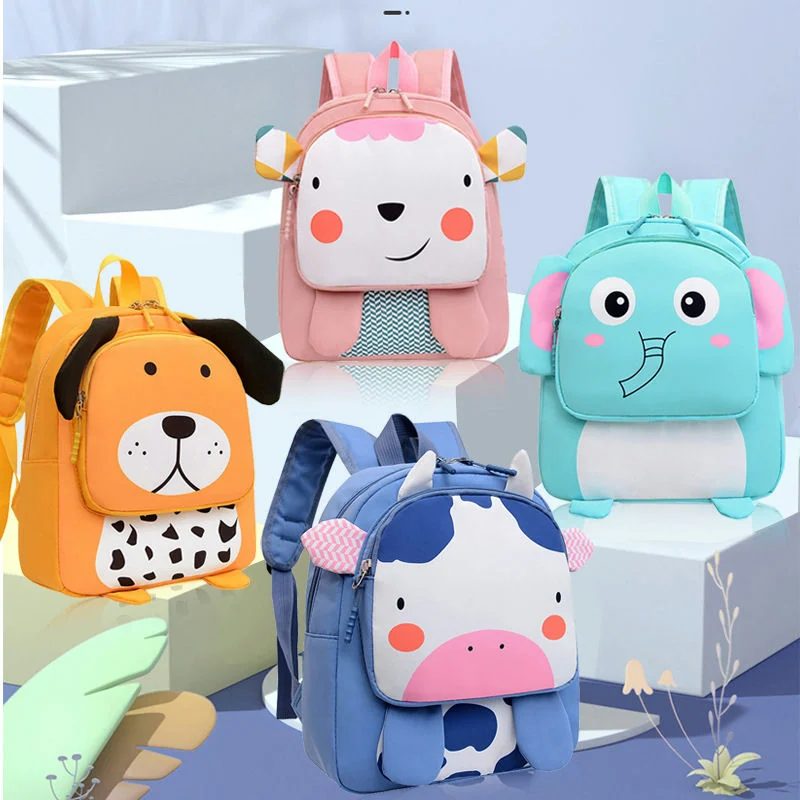 Kids Backpack with Animal Face Pocket FG-101 by Feima Bag