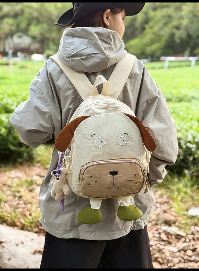 Dog Character Backpack with Muzzle Front Pocket FG-103 by Feima Bag