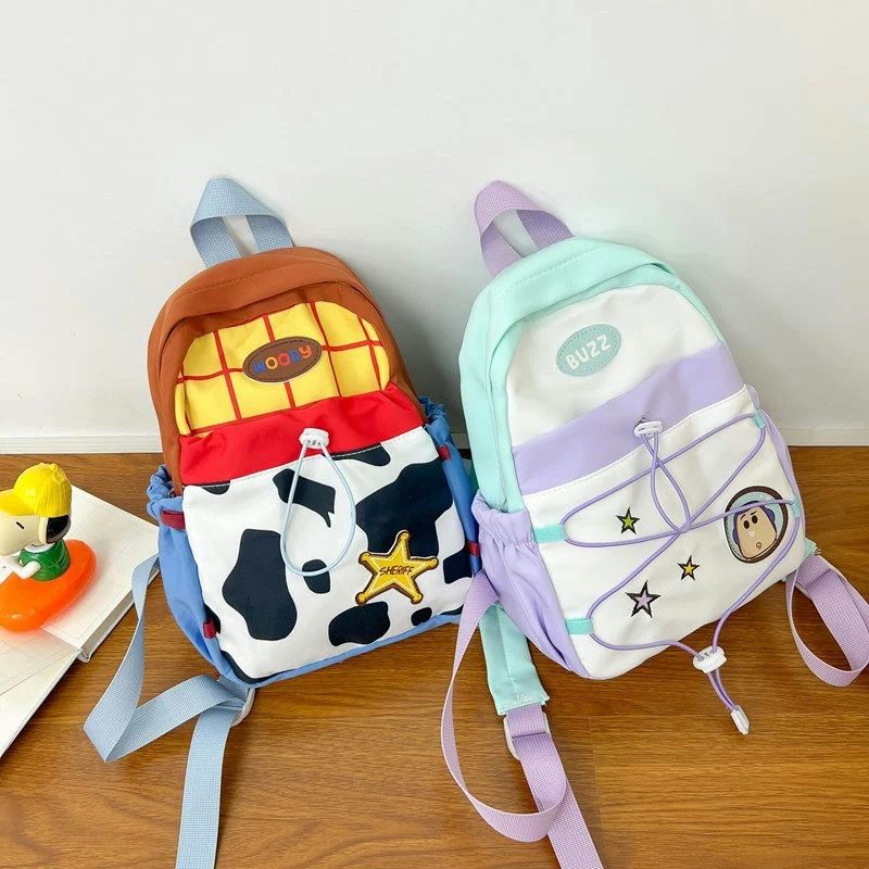 Colour-Block Canvas School Backpack FG-104G by Feima Bag