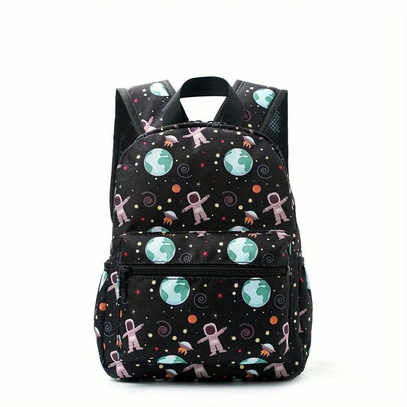 Small Printed Backpack with Front Zip Pocket FG-109 by Feima Bag