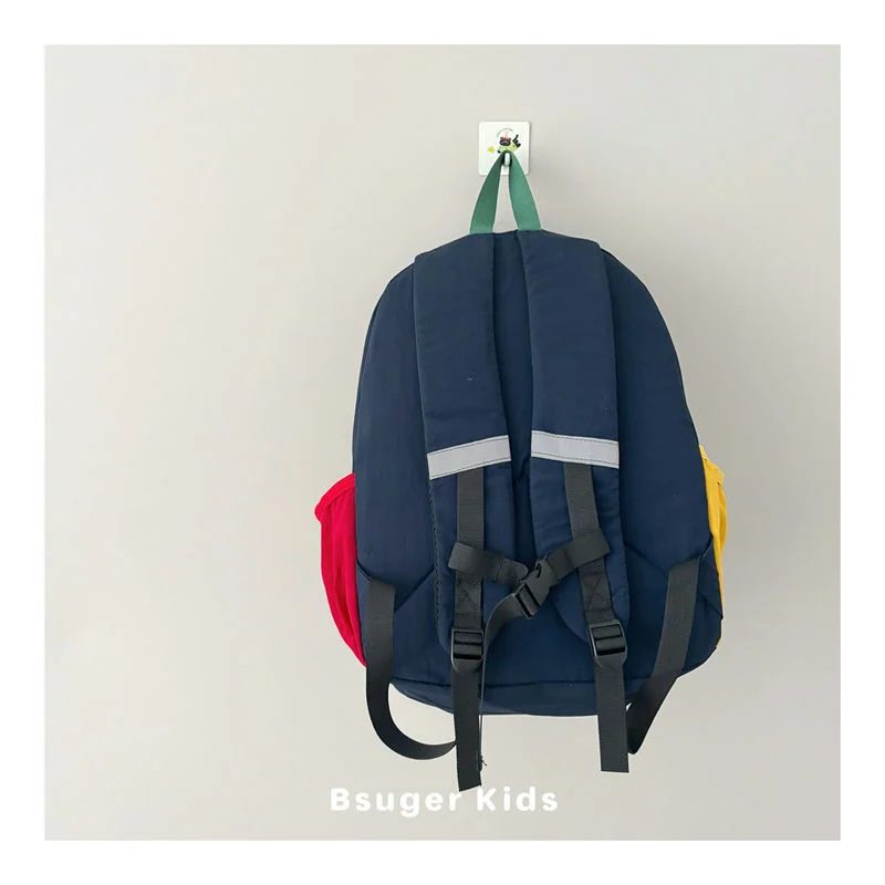 School Backpack with Twin Colour Block Pockets FG-119 by Feima Bag