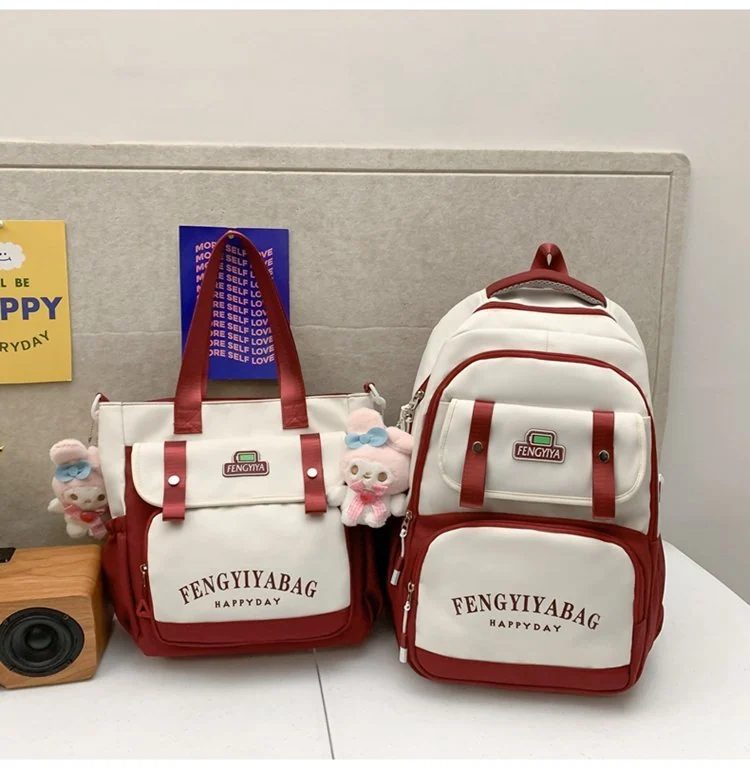 School Backpack with a Matching Tote Design FG-123 by Feima Bag