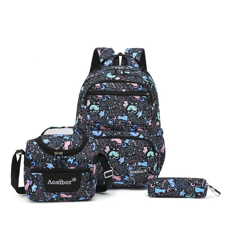 Printed School Backpack with Matching Bag Options FG-132 by Feima Bag
