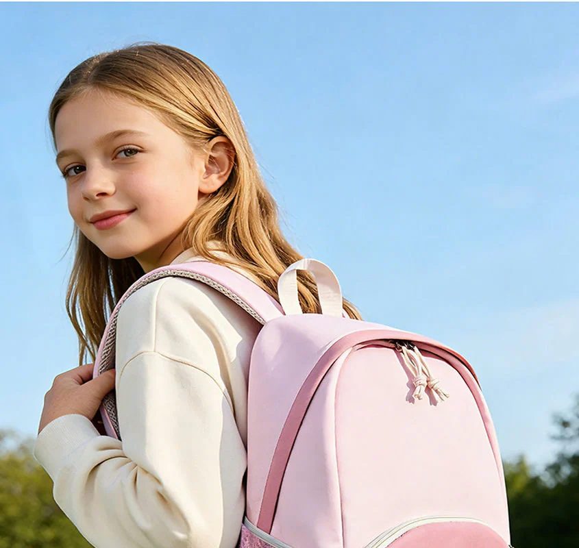 Rounded School Backpack with Mesh Side Pockets FG-137 by Feima Bag