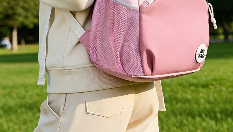 Rounded School Backpack with Mesh Side Pockets FG-137 by Feima Bag