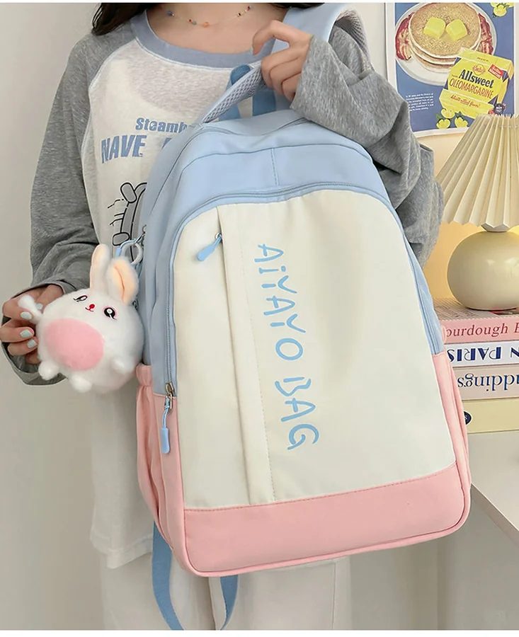 Colour-Block Backpack with a Tall Front Panel FG-140 by Feima Bag