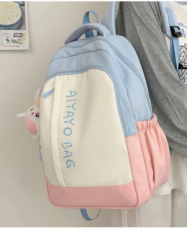 Colour-Block Backpack with a Tall Front Panel FG-140 by Feima Bag