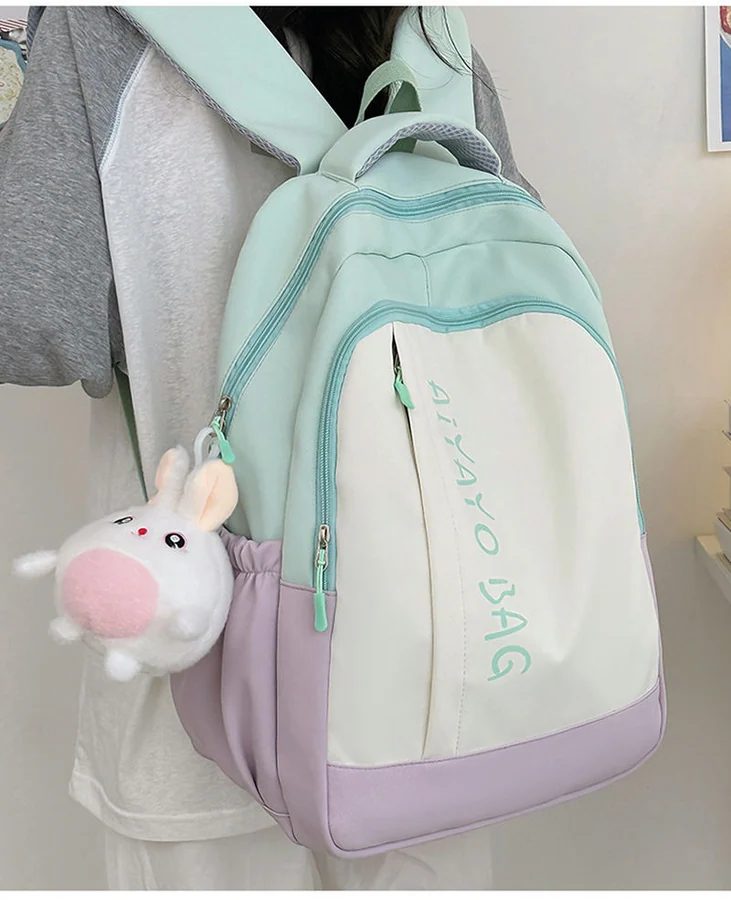 Colour-Block Backpack with a Tall Front Panel FG-140 by Feima Bag